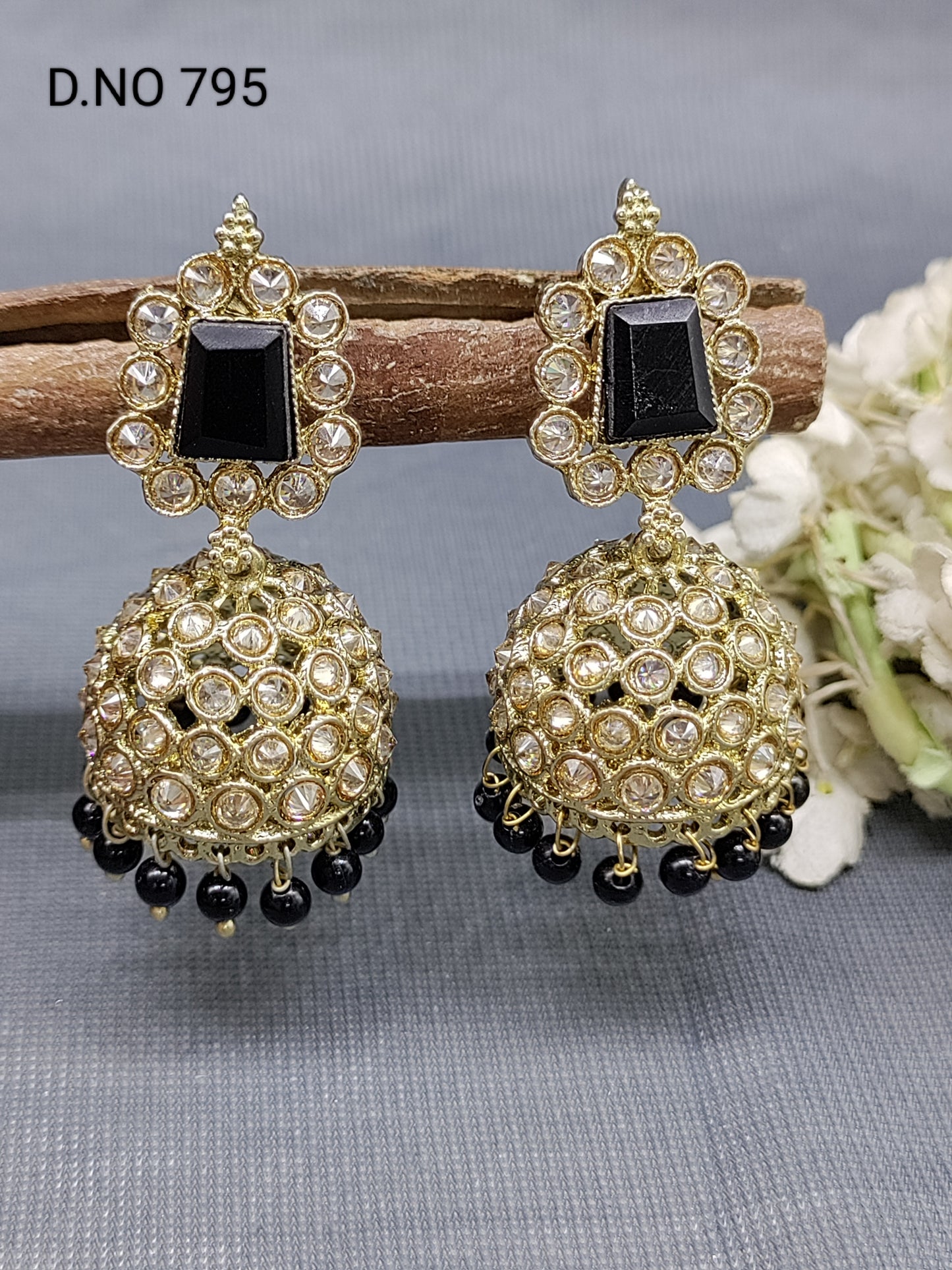 Polki Earring jhumki Sku -795 A3 rchiecreation