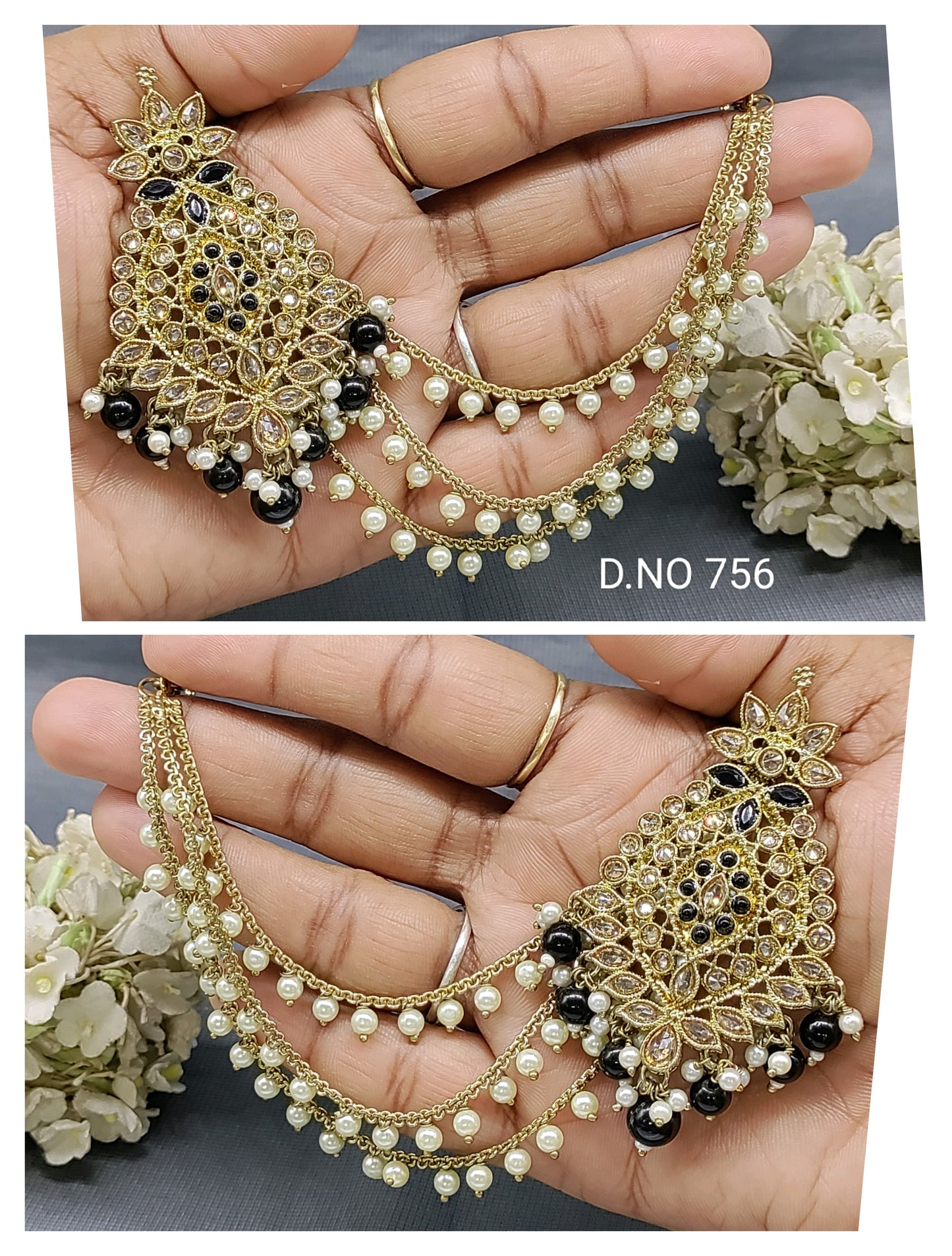 Polki Mehndi Bahubali Earring Sku-756 A4 rchiecreation