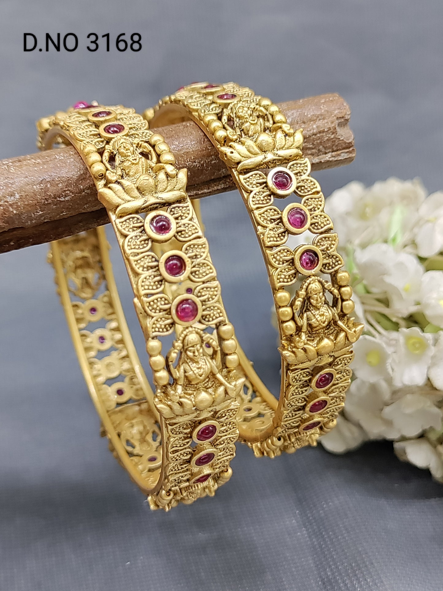 Antique Golden Bangles Sku 3168 rchiecreation