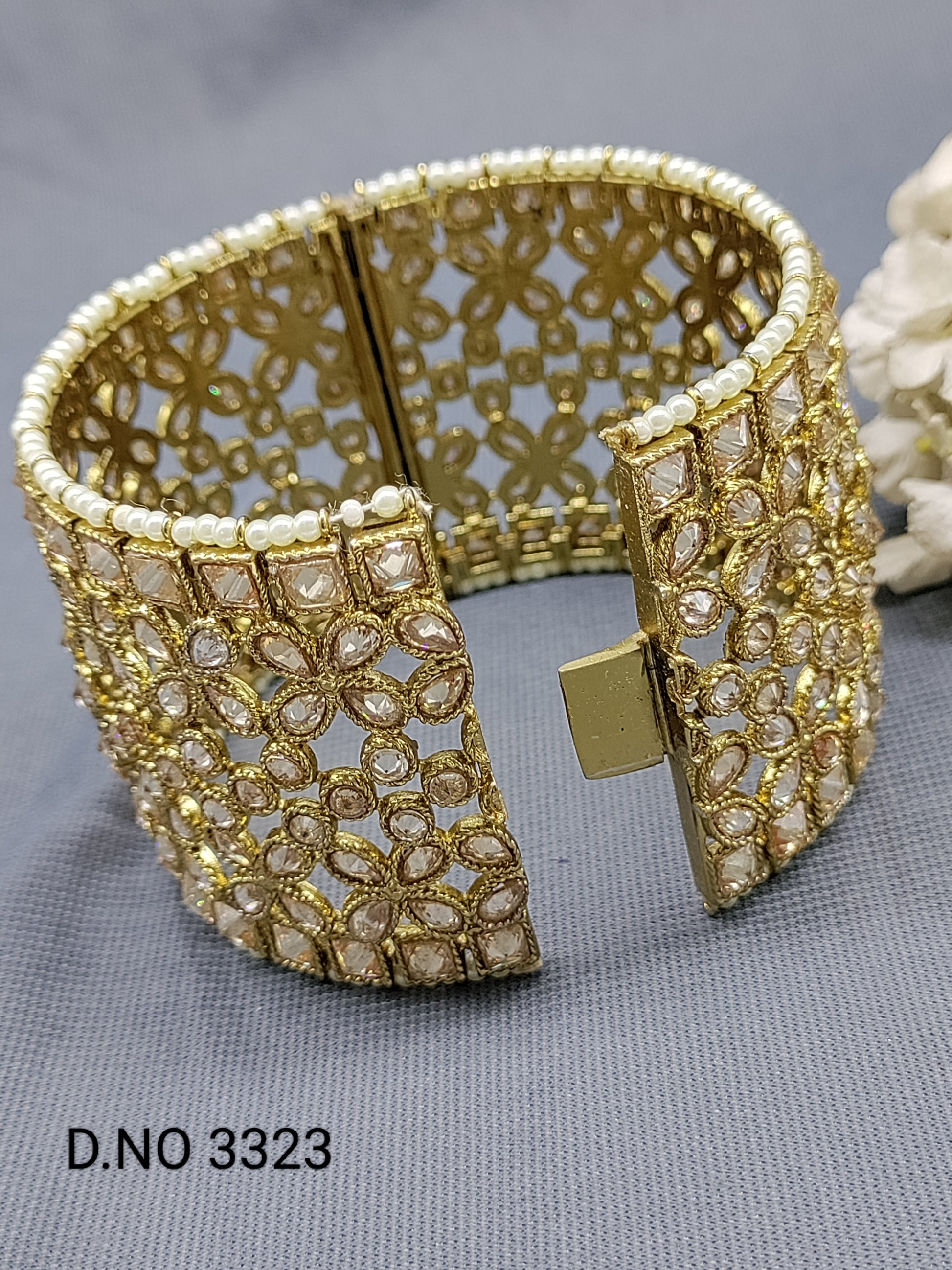 Polki Mehandi Opneble Bangles Sku 3323 rchiecreation