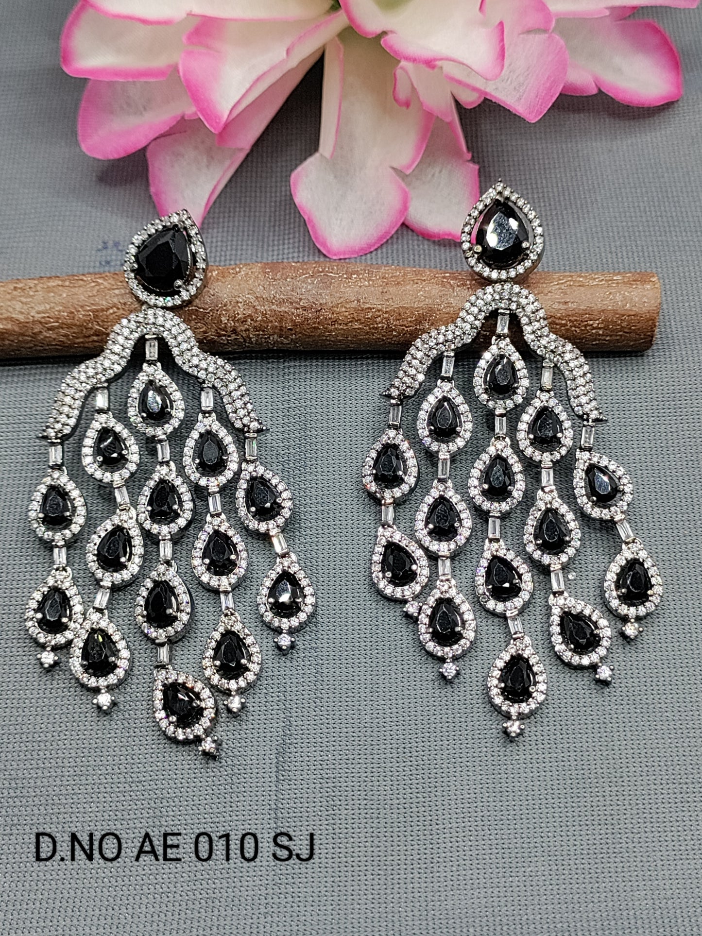 Cz Ad Victorian Earrings Sku AE 010 SJ rchiecreation