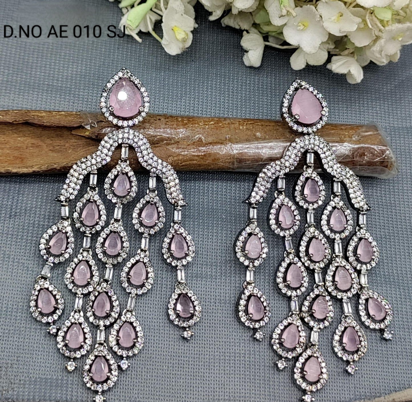 Cz Ad Victorian Earrings Sku AE 010 SJ rchiecreation