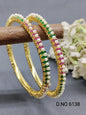 Golden Stone Bangles Sku 6138 rchiecreation