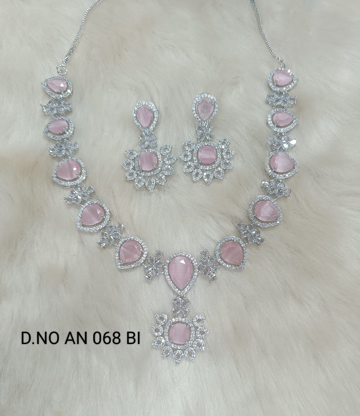 Cz Ad Rodium Necklace AN 068 BI rchiecreation