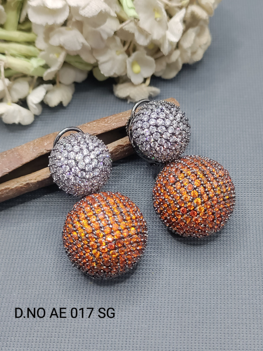 Cz Ad Victorian Earrings Sku AE 017 SG rchiecreation