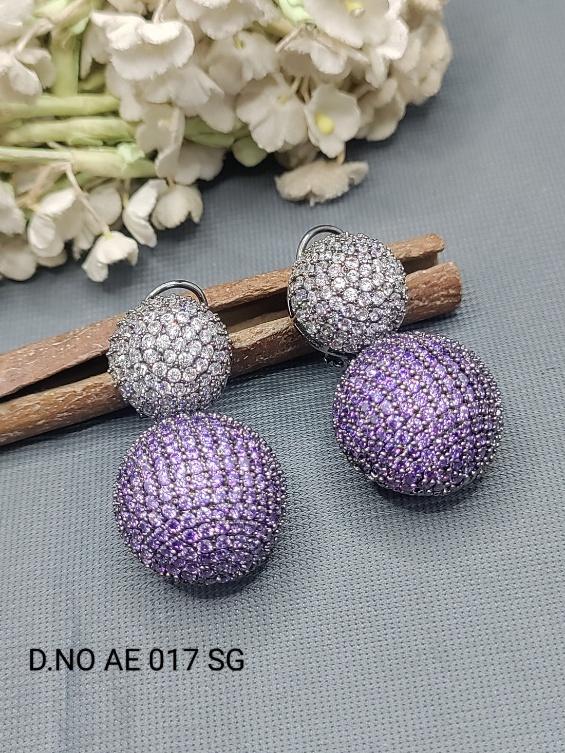 Cz Ad Victorian Earrings Sku AE 017 SG rchiecreation