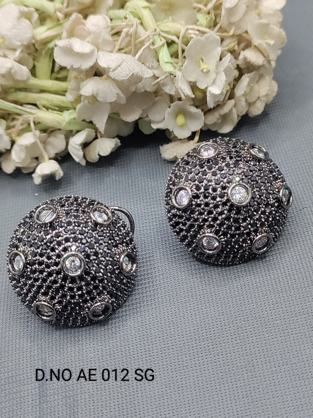 Cz ad Victorian Tops & Stud Earring Sku AE 012 SG rchiecreation