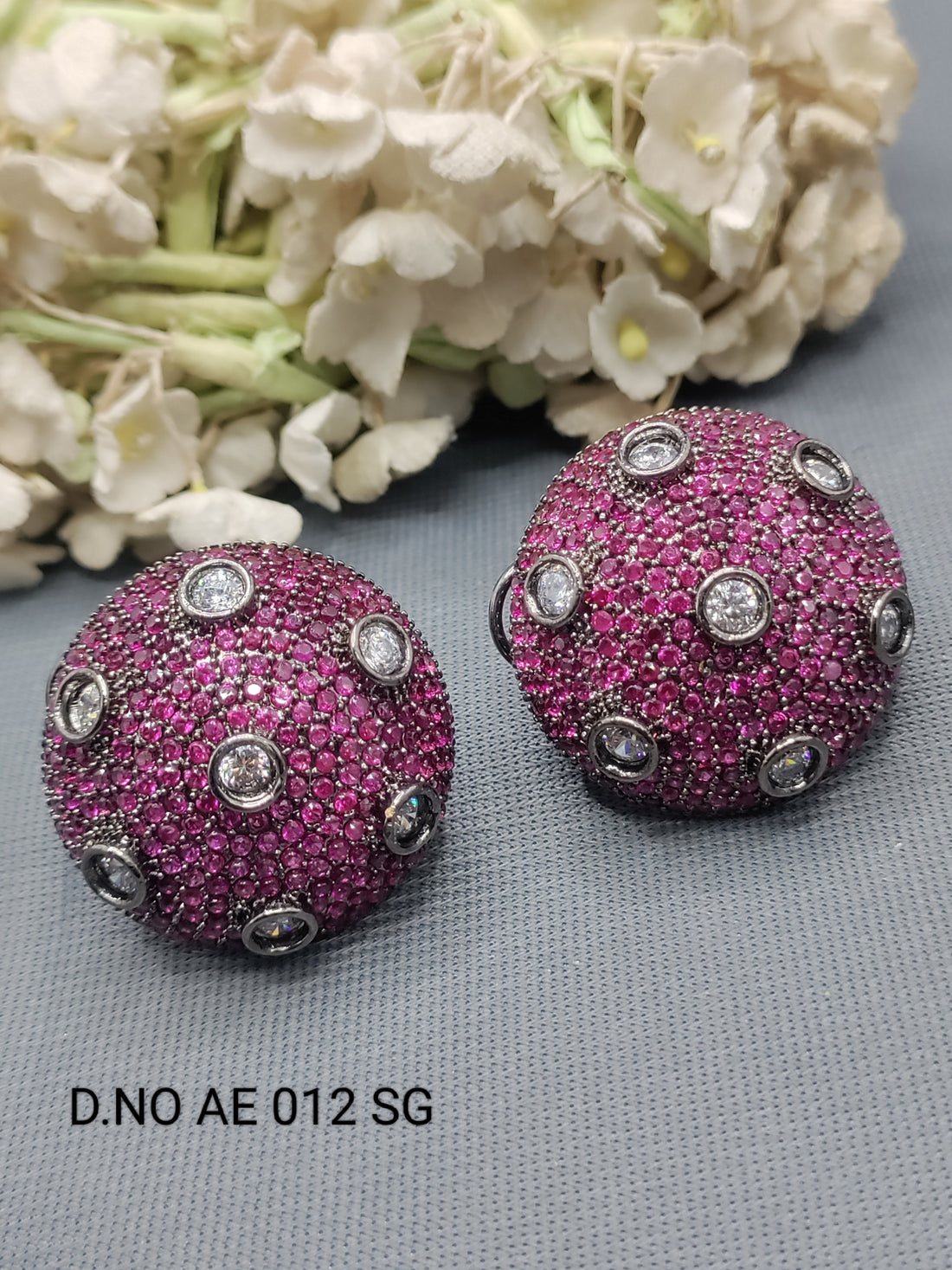 Cz ad Victorian Tops & Stud Earring Sku AE 012 SG rchiecreation