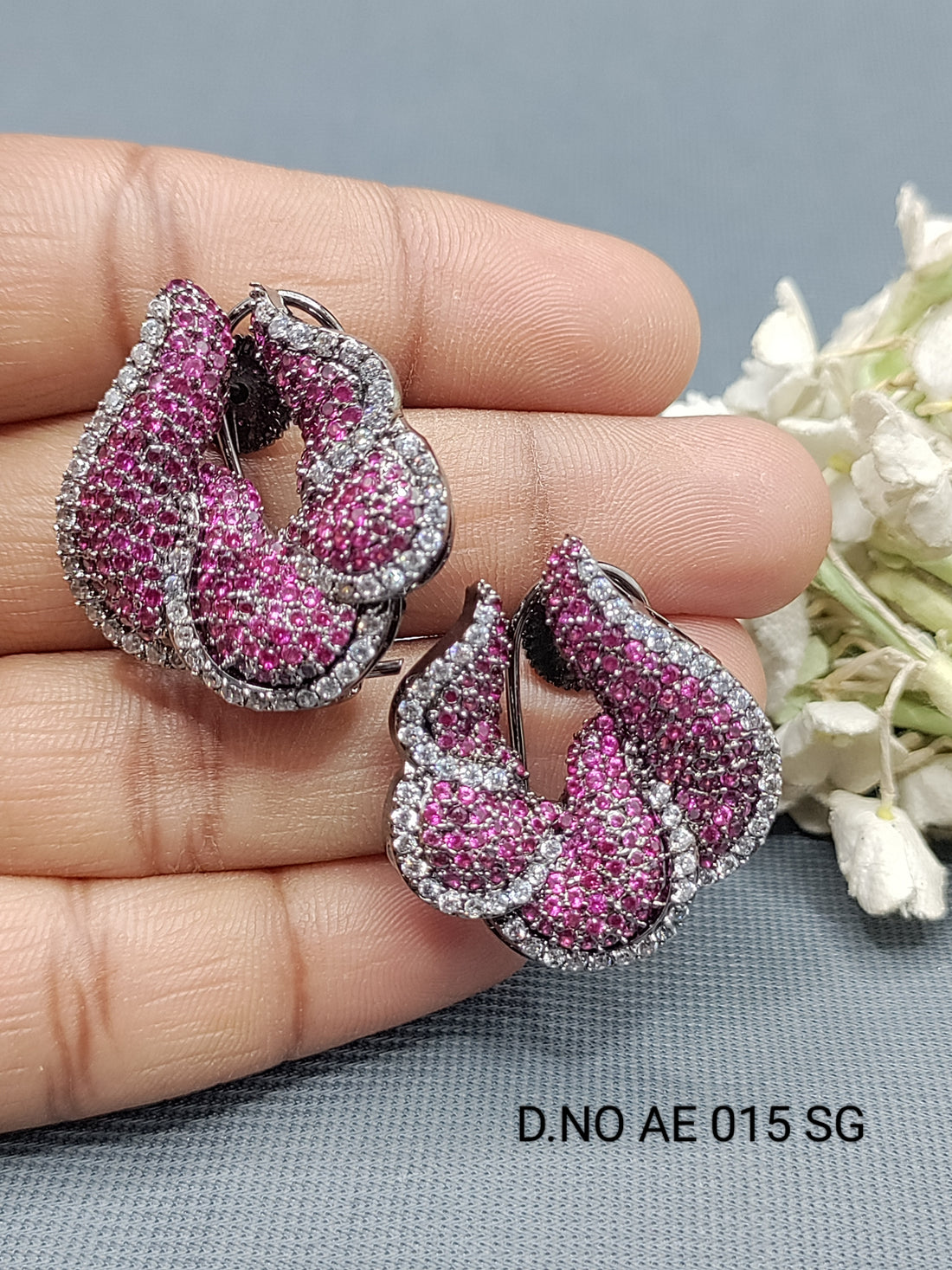 Cz Ad Victorian Earrings Sku AE 015 SG rchiecreation
