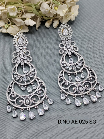 Cz Ad Victorian Earrings Sku AE 025 SG rchiecreation