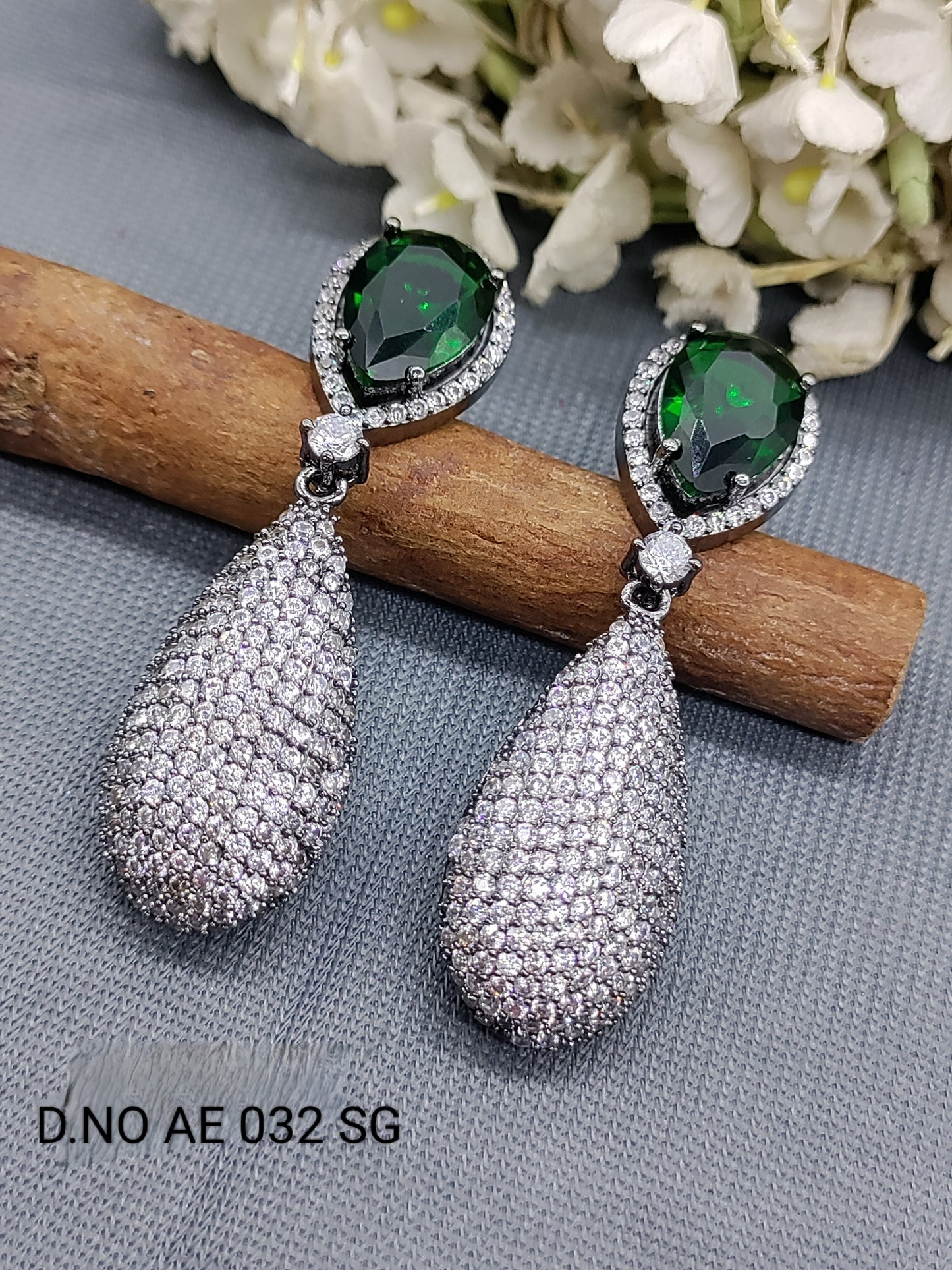 Cz Ad Victorian Earring Sku 2048 C1 rchiecreation