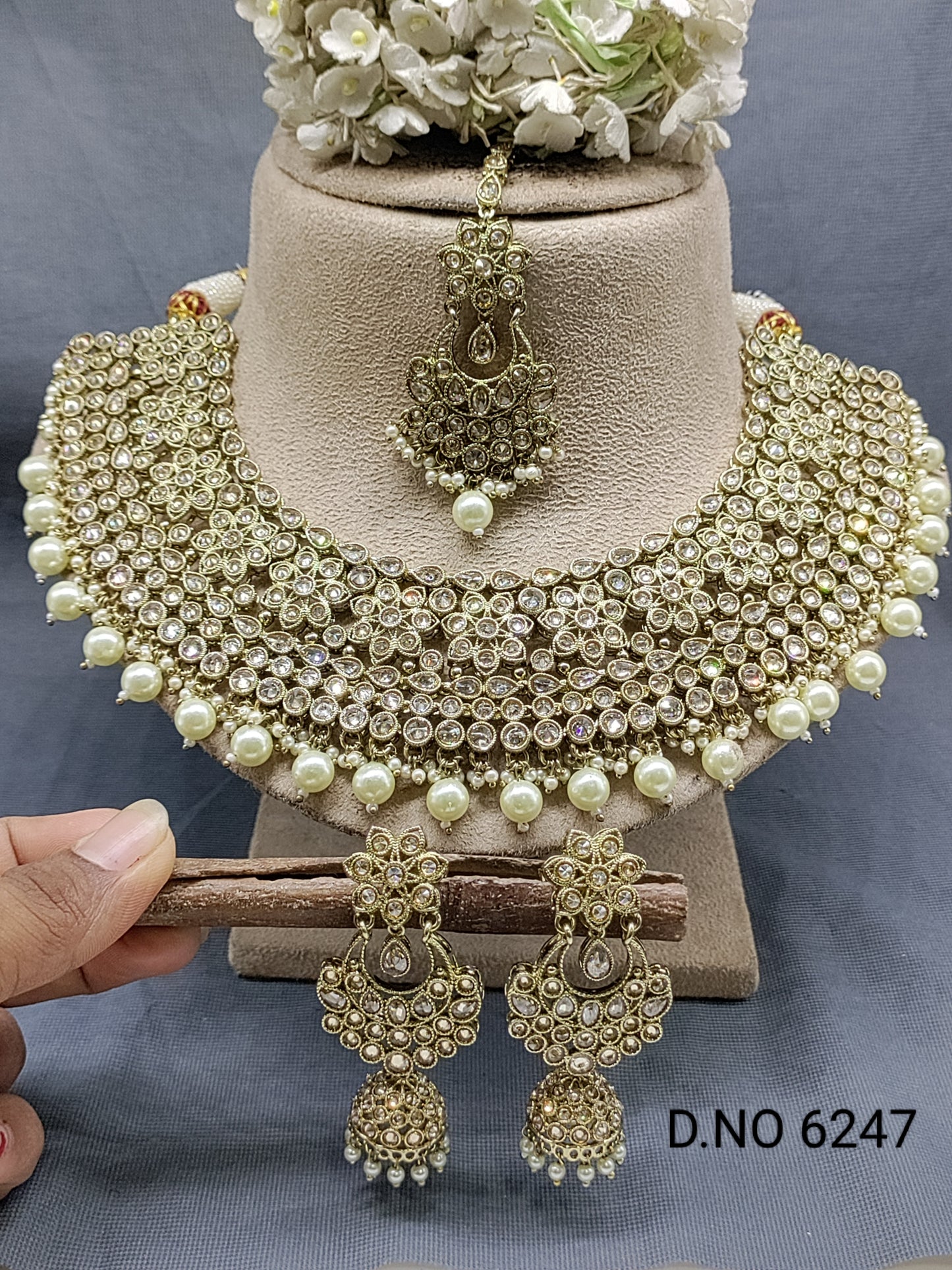 Polki Mehandi Necklace Sku-6247 B4 rchiecreation