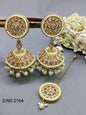 Polki Mehandi Jhumki Earring & Tica Sku 2164 rchiecreation