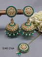 Polki Mehandi Jhumki Earring & Tica Sku 2164 rchiecreation