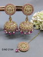 Polki Mehandi Jhumki Earring & Tica Sku 2164 rchiecreation