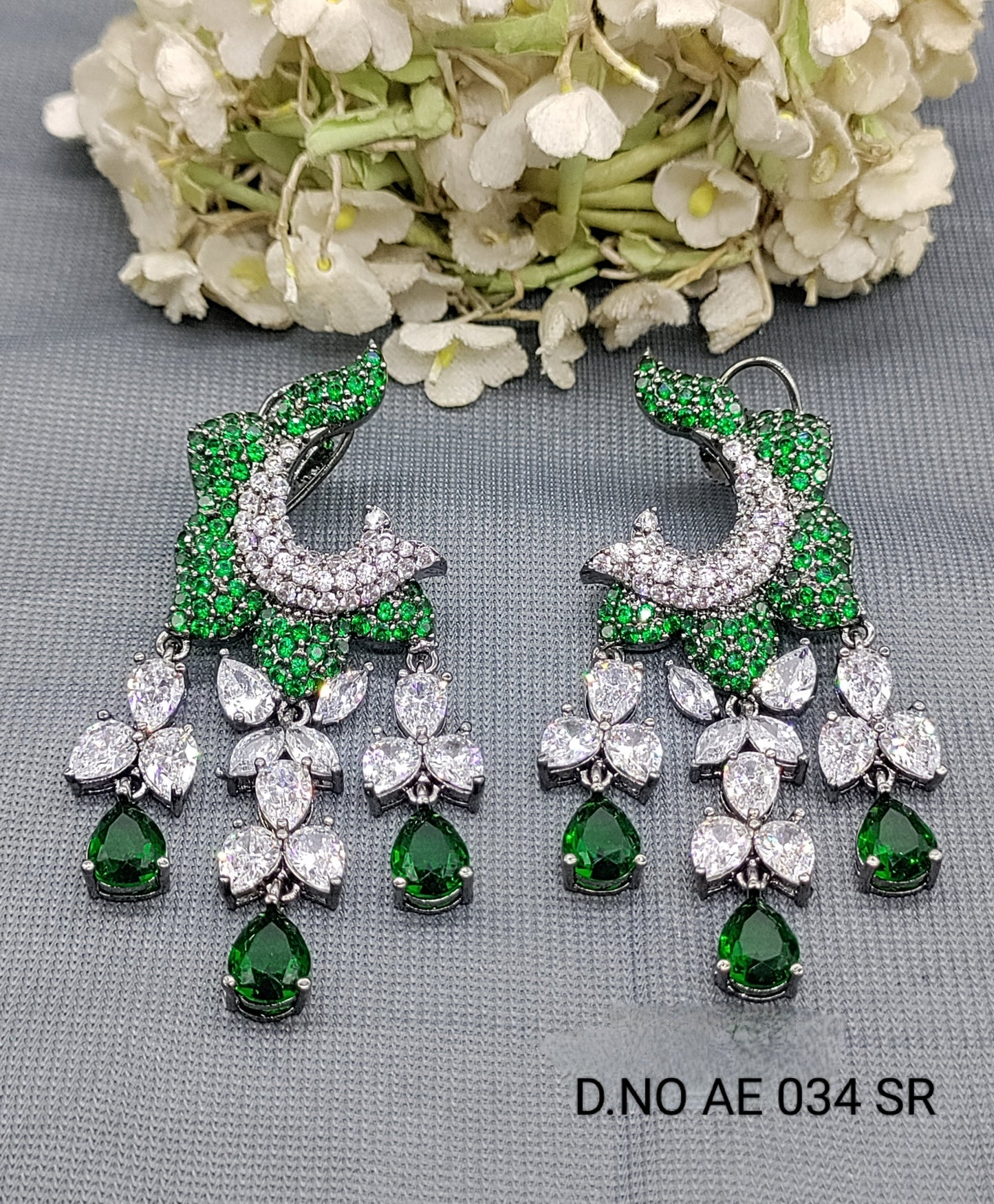 Cz Ad Victorian Earring Sku AE 034 SR rchiecreation