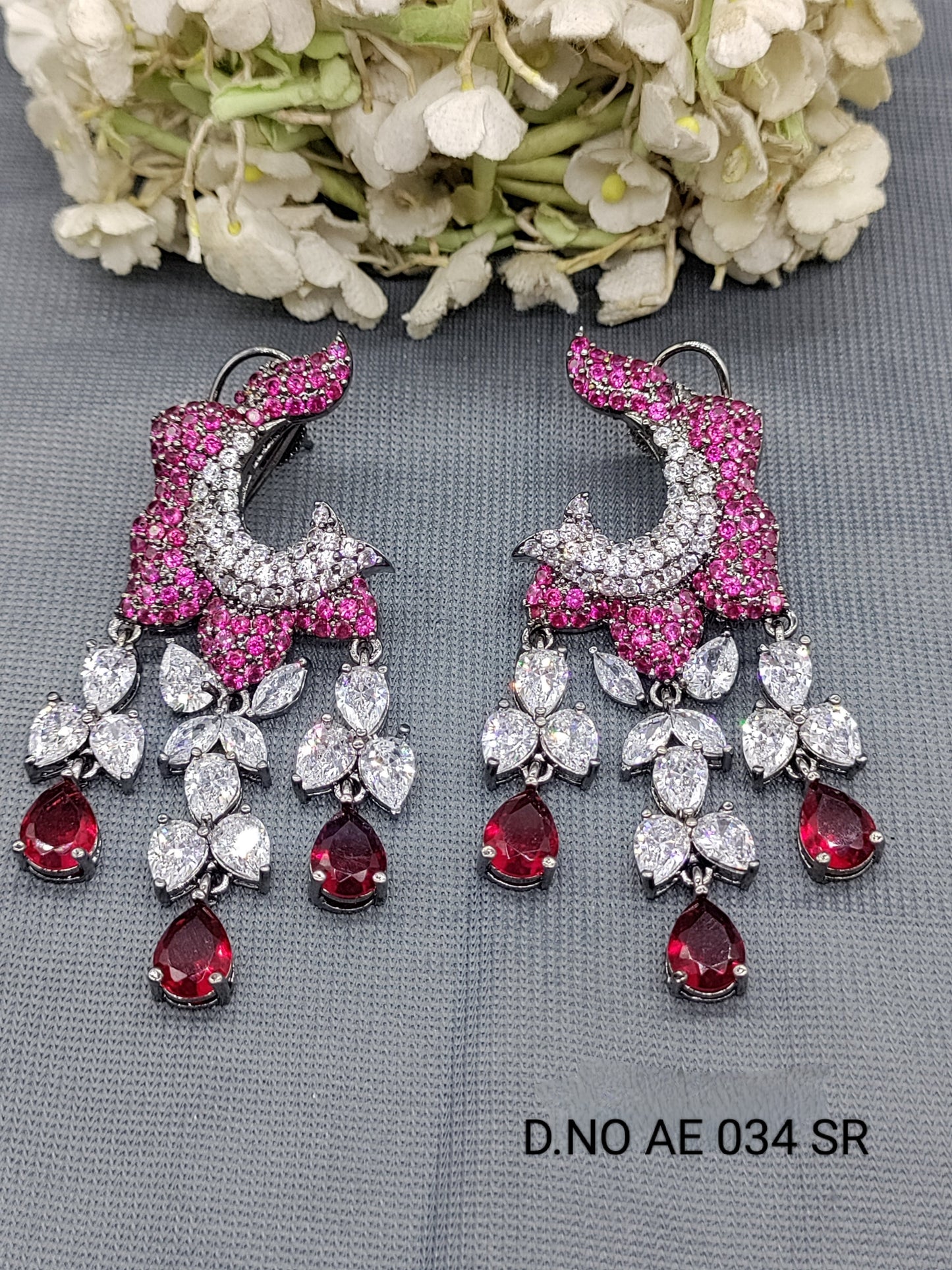 Cz Ad Victorian Earring Sku AE 034 SR rchiecreation