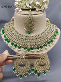 Polki Mehandi Bridal Necklace Set Sku 6617 rchiecreation