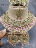 Polki Mehandi Bridal Necklace Set Sku 6617 rchiecreation