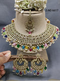 Polki Mehandi Bridal Necklace Set Sku 6617 rchiecreation