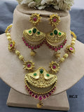 Antique Golden Necklace Set Sku 15180 D4 rchiecreation