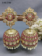 Polki Mehandi Jhumki Earring Sku 2180 rchiecreation