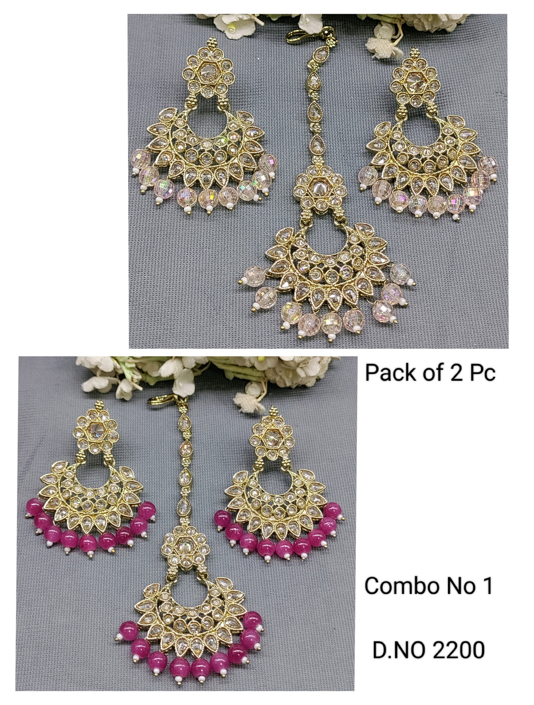 Polki Mehandi Earring &Tica Sku 2200 rchiecreation