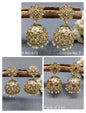 Polki Jhumki Earring Combo Sku 673 rchiecreation