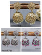 Polki Jhumki Earring Combo Sku 673 rchiecreation