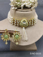 Golden Kundan Choker Necklace Set Sku 0020 rchiecreation