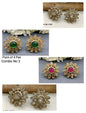 Polki Mehandi Tops & Stud Earrings Sku 1186 rchiecreation