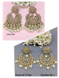 Polki Mehandi Combo Earrings Sku 5299 rchiecreation
