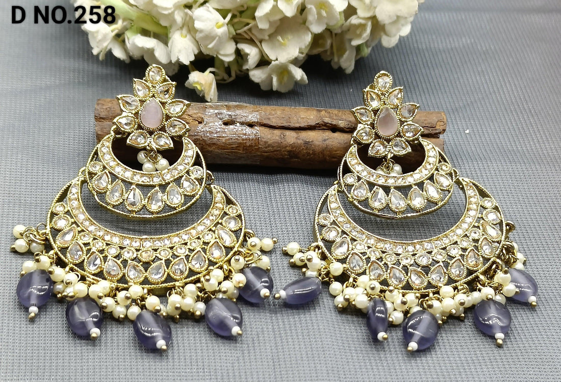 Polki Mehandi Earrings Sku  258 rchiecreation