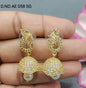 Cz Ad Golden Jhumki Earrings Sku AE 058 SG rchiecreation