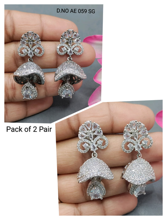 Cz Ad Earrings Sku AE 059  SG rchiecreation