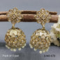 Polki Mehandi Jhumki Earring Sku 673-A rchiecreation