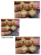 Golden Jhumki Earring Sku AE 056 SG rchiecreation