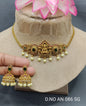 Cz Ad Golden Choker Necklace Sku AN 086 SG rchiecreation