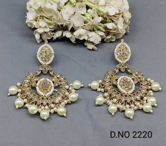 Polki Mehandi Earrings Sku  2220 rchiecreation