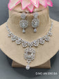 Cz Ad Rodium Necklace Set Sku AN 090 BA rchiecreation