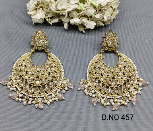 Polki Mehandi Earring Sku 457 rchiecreation