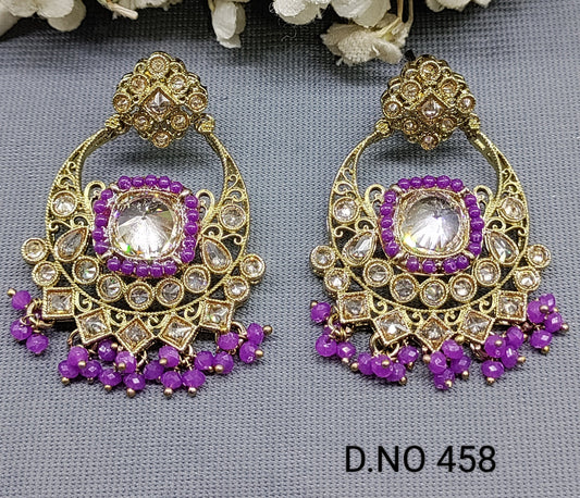 Polki Mehandi Earring Sku 458 rchiecreation