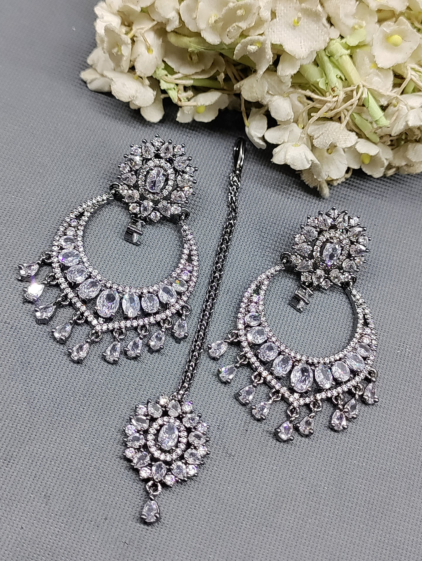 Cz Ad Victorian Earring & Tica Sku AE 001 SR rchiecreation