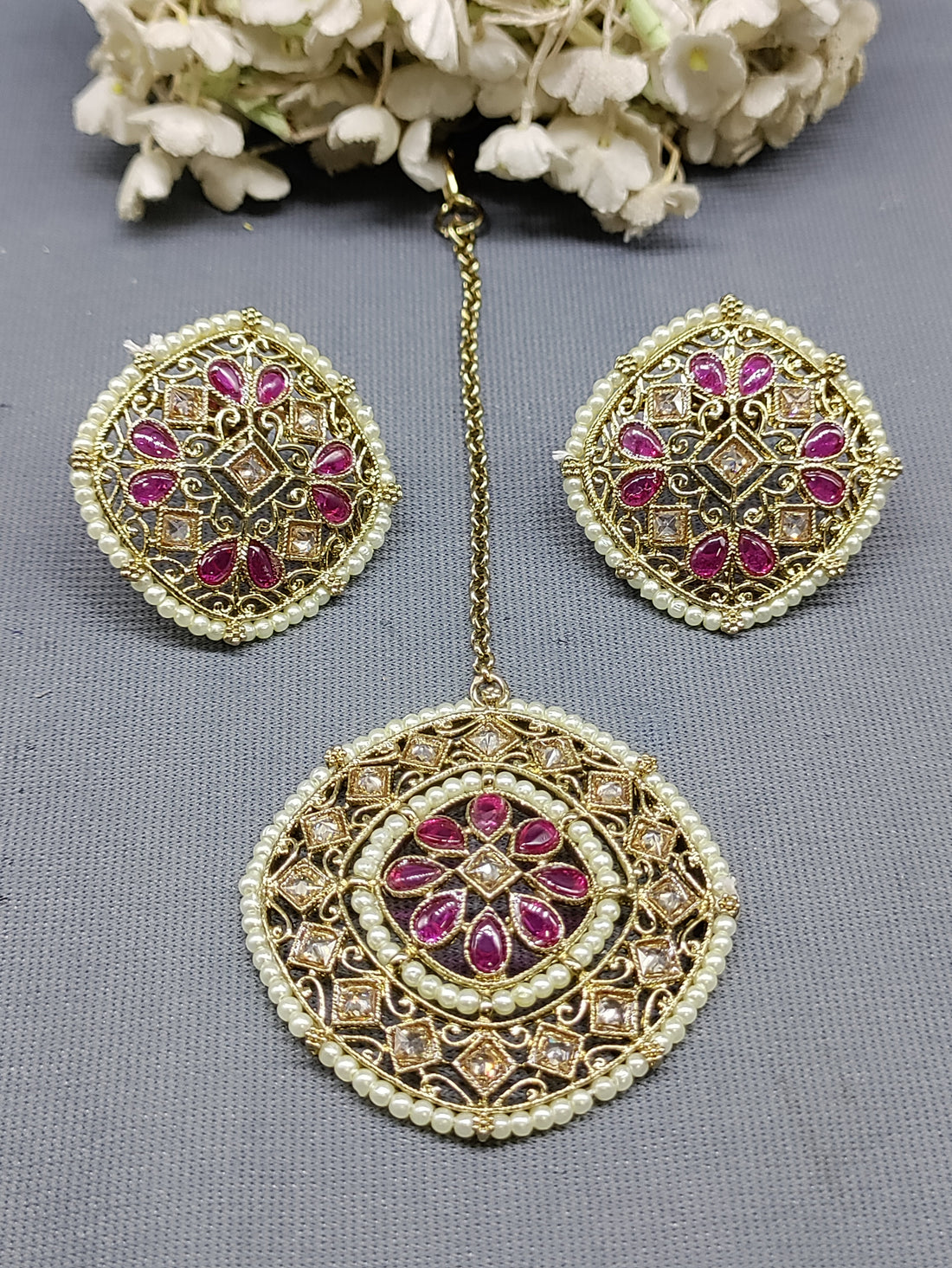 Polki Mehandi Earring & Tica Sku 762-A rchiecreation