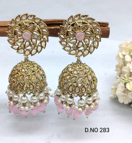 Polki Mehandi Jhumki Earring Sku 283-A rchiecreation