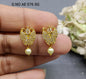 Cz Ad Golden Tops & Stud Earrings Sku AE 076 SG rchiecreation