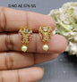 Cz Ad Golden Tops & Stud Earrings Sku AE 076 SG rchiecreation