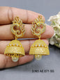 Cz Ad Golden Jhumki Earring Sku AE 071 SG rchiecreation