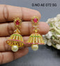 Cz Ad Golden Jhumki Earring Sku AE 072 SG rchiecreation