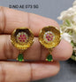 Cz Ad Antique Golden Tops & Stud Earrings AE 073 SG rchiecreation